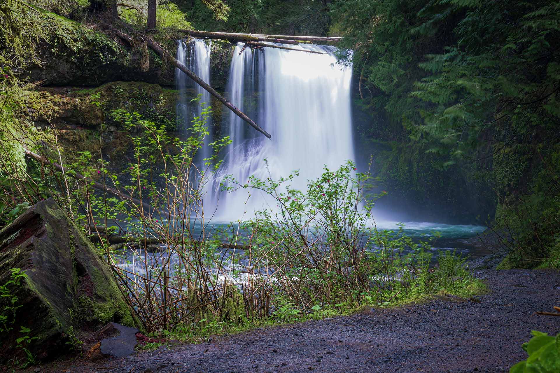 Upper North Falls at Silver Falls State Park in Oregon