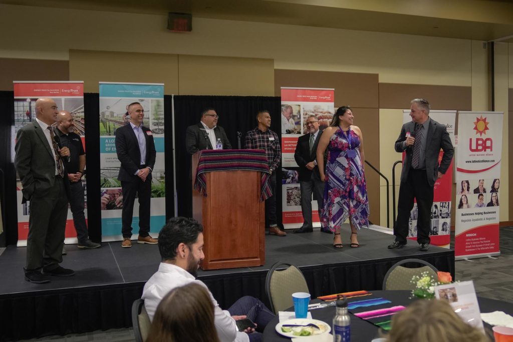 The Latino Business Alliance board on stage at the Expo Negocio conference